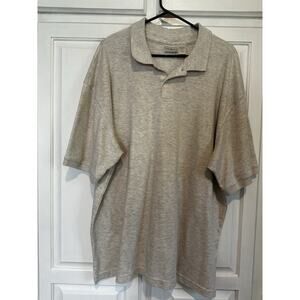 LL Bean Men’s Polo Size XXL Oatmeal Granola Casual Outdoors Hike Camp Fish
